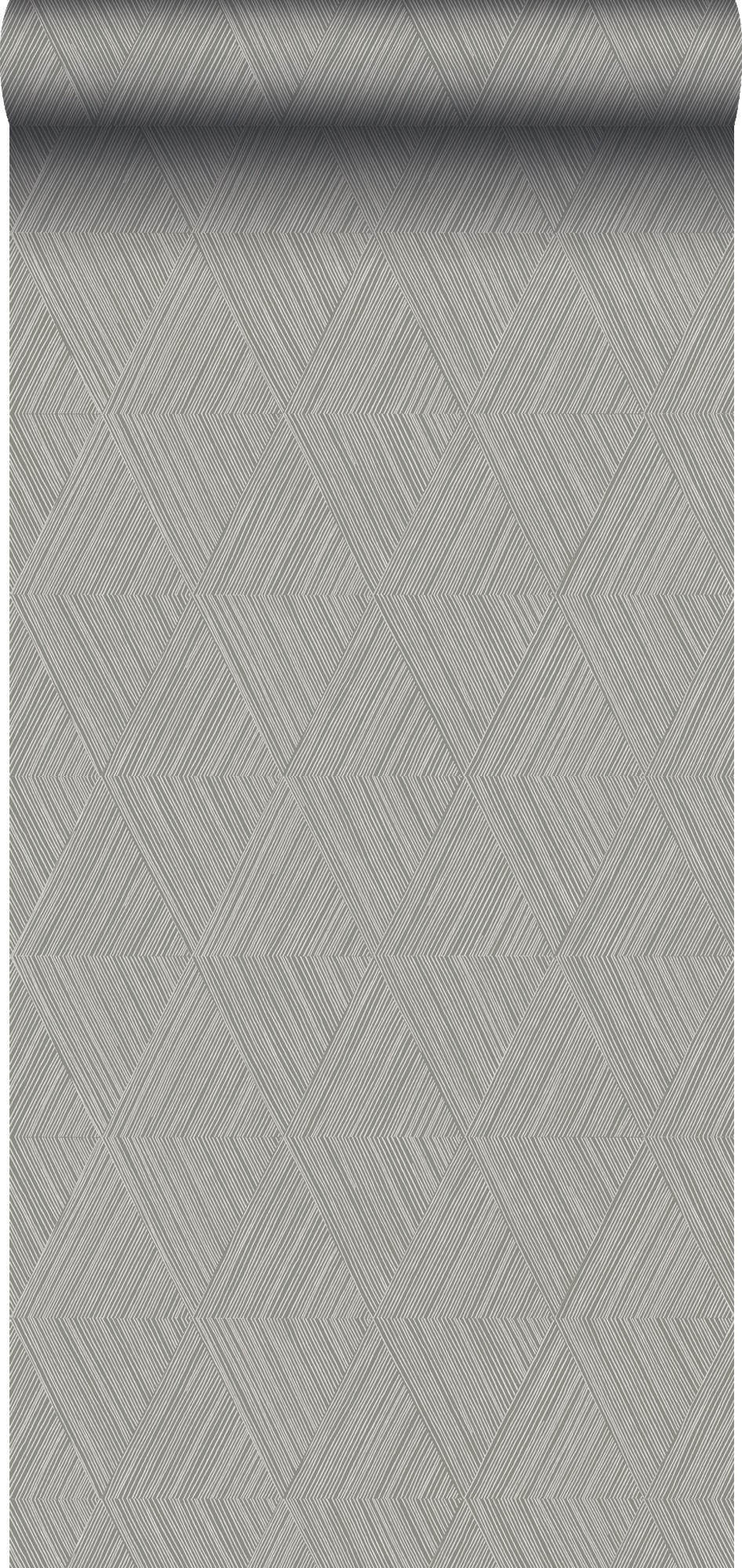 TAPETE 3D-Muster 50 x 900 cm - Grau, Papier (50/900cm) - Origin Wallcoverings