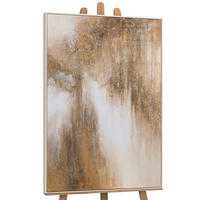 GEMÄLDE Honigdunst Schattenfugenrahmen Beige 140x100 cm - Beige, Holz (140/100cm) - YS-art gallery