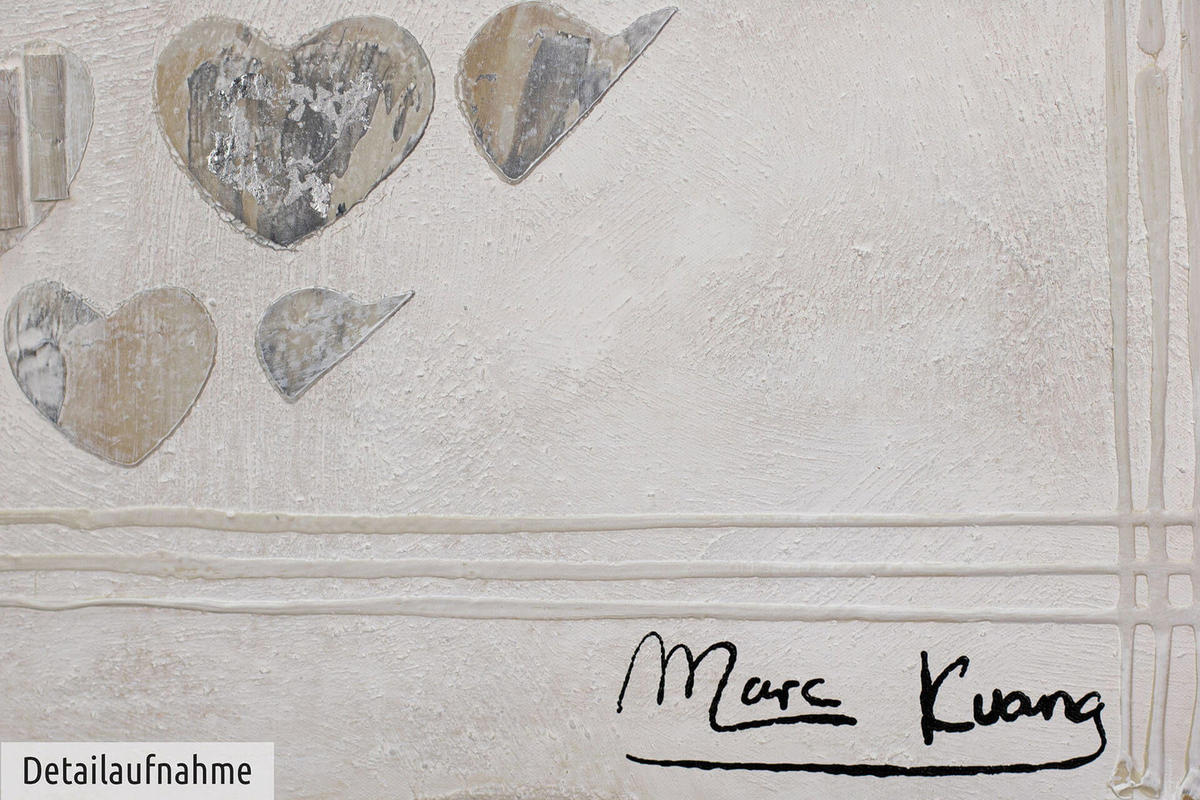 ACRYLBILD HANDGEMALT 80/80 cm - Grau, Holz/Textil (1.78/80cm) - KUNSTLOFT