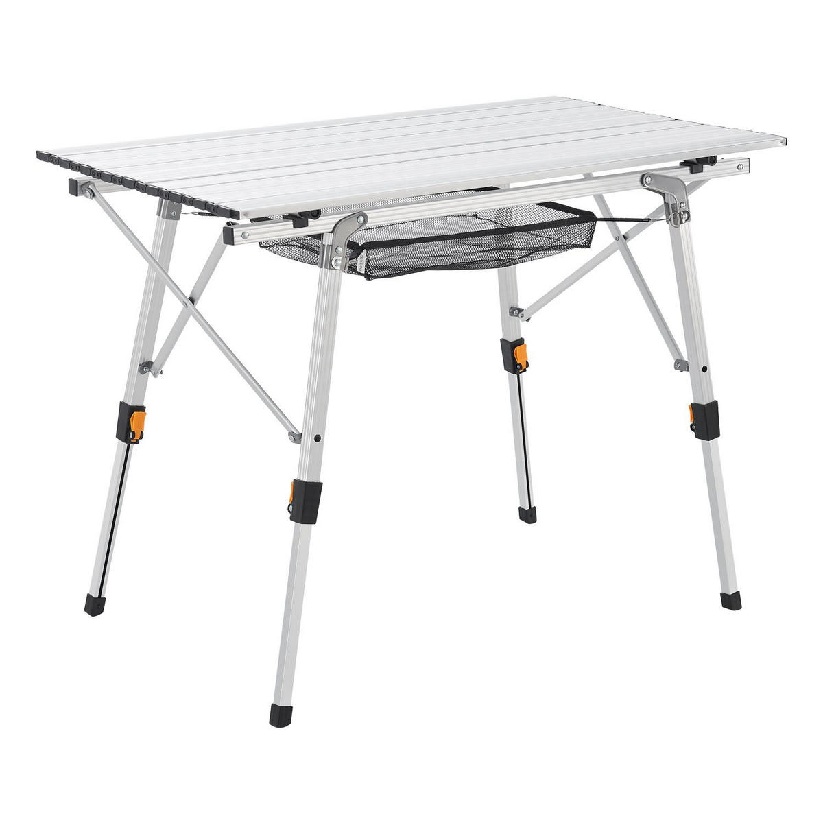 CAMPINGTISCH Picco faltbar silber - Silberfarben, Metall (90/52/68cm) - Juskys