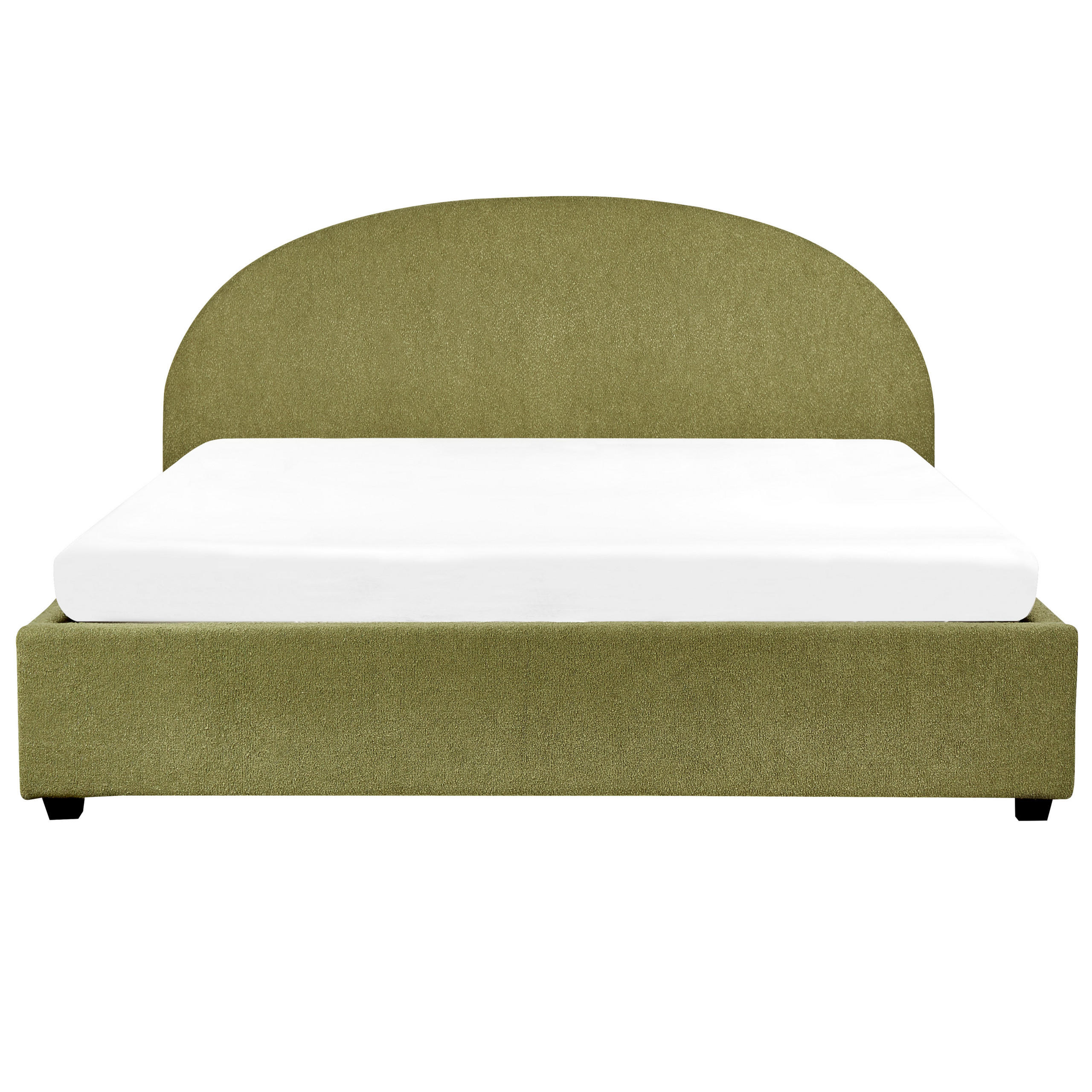 BETT mit Stauraum 180x200 cm Grün Vaucluse - Olivgrün, Textil (180/200cm) - Beliani