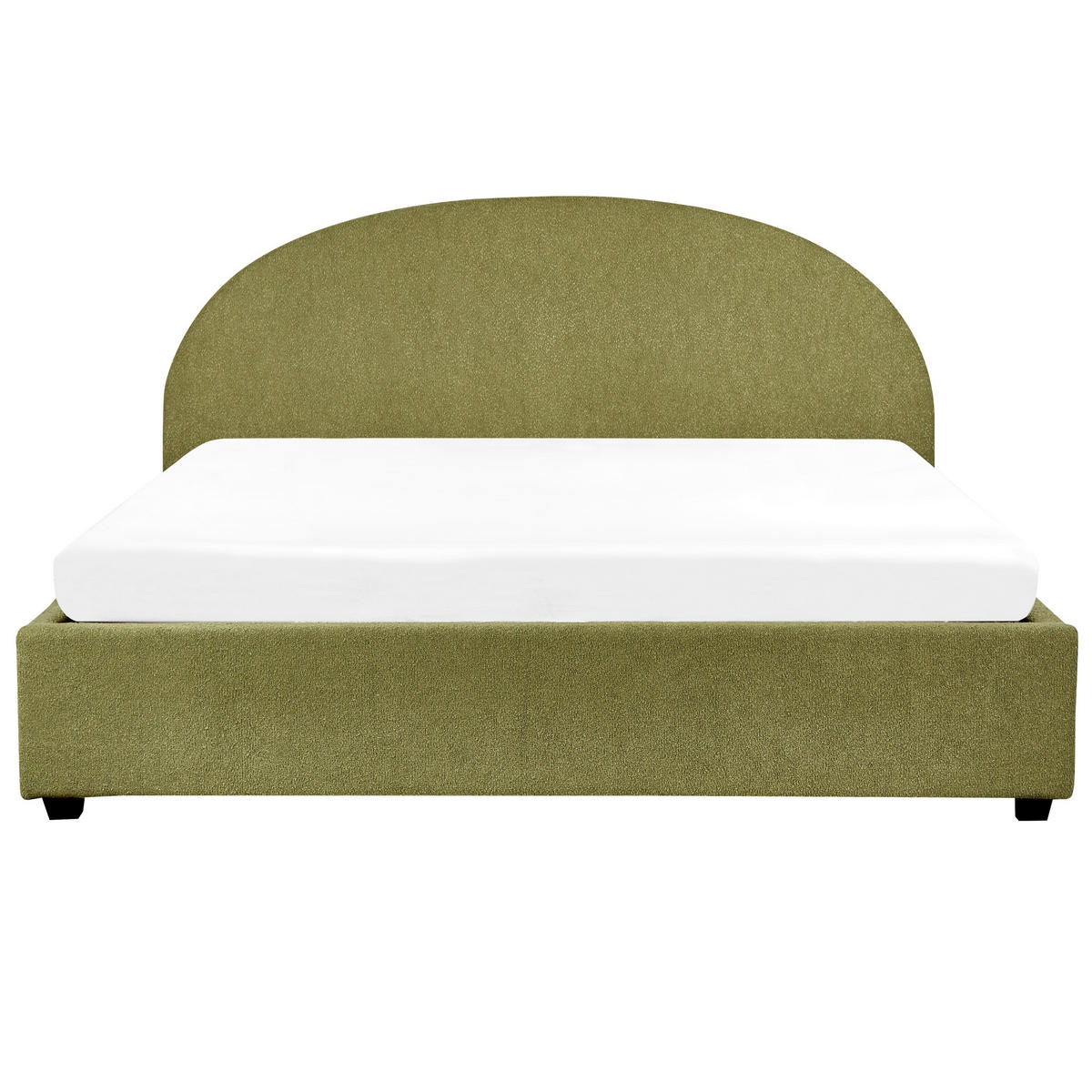 BETT mit Stauraum 180x200 cm Grün Vaucluse - Olivgrün, Textil (180/200cm) - Beliani