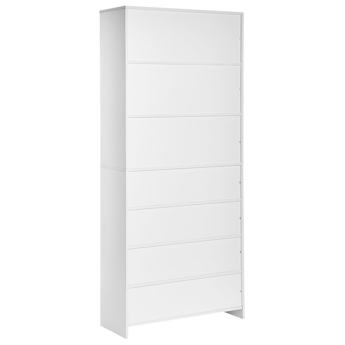 DULAP DE PANTOFI alb Lajamanu - alb, compozit lemnos (80/180/30cm) - Beliani