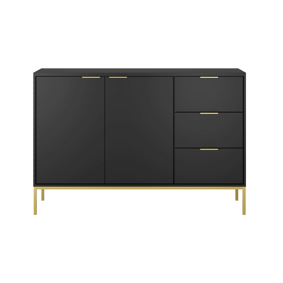 SIDEBOARD Seattle Schwarz - Schwarz, Holzwerkstoff (150/100.4/40cm) - Petits-meubles