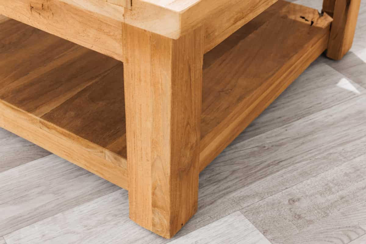 COUCHTISCH JAVA Teakholz quadratisch Natur 70cm - Schwarz/Braun, Holz (70/70/32cm) - riess-ambiente
