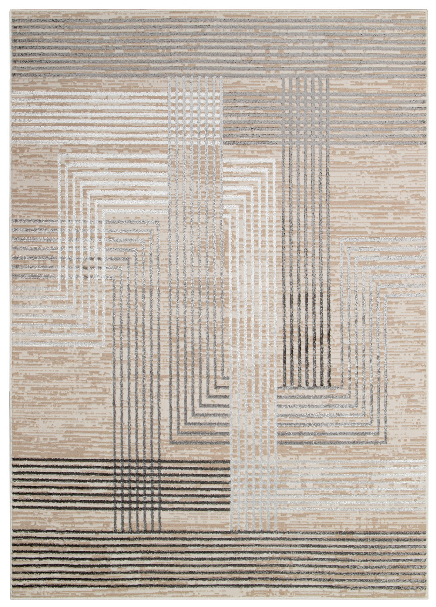 TEPPICH CRYSTAL Grau 180/250 cm - Grau, Textil (180/250cm) - Tapiso