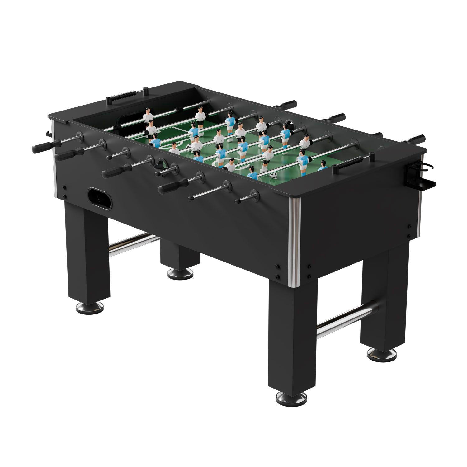 TISCHKICKER Wuzzler schwarz mit Getränkehalter - Schwarz, Holz (72/88/139cm) - Artsport