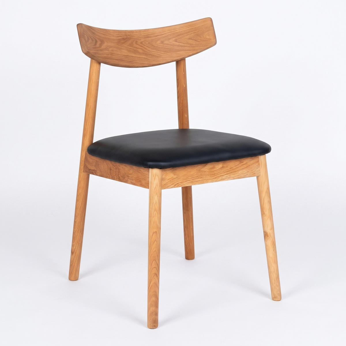 MATSTOL Nemi 2-pack 48 x 55 x 81 cm – ek/svart - Bokfärgad/Svart, Bokträ/Trä (48/81/55cm) - ebuy24