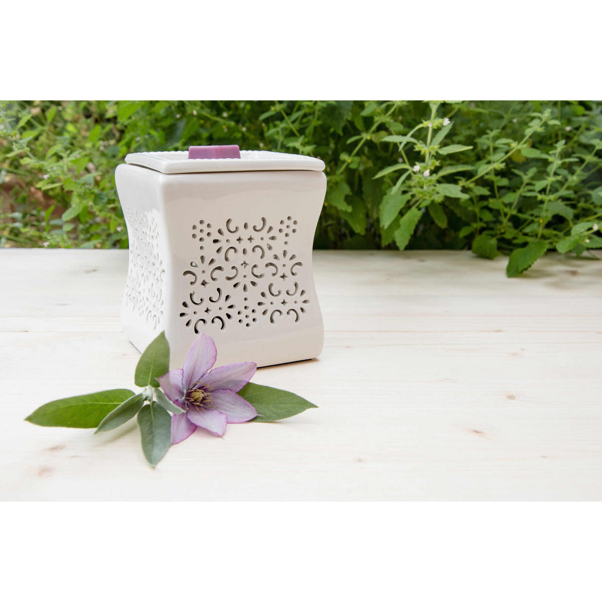 DUFTLAMPE - Weiß, Keramik (10/12/10cm)