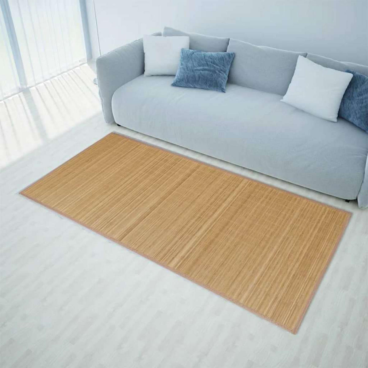 TEPPICH Bambus 100/160 Cm Braun - Braun, Holz (100/160cm) - vidaXL
