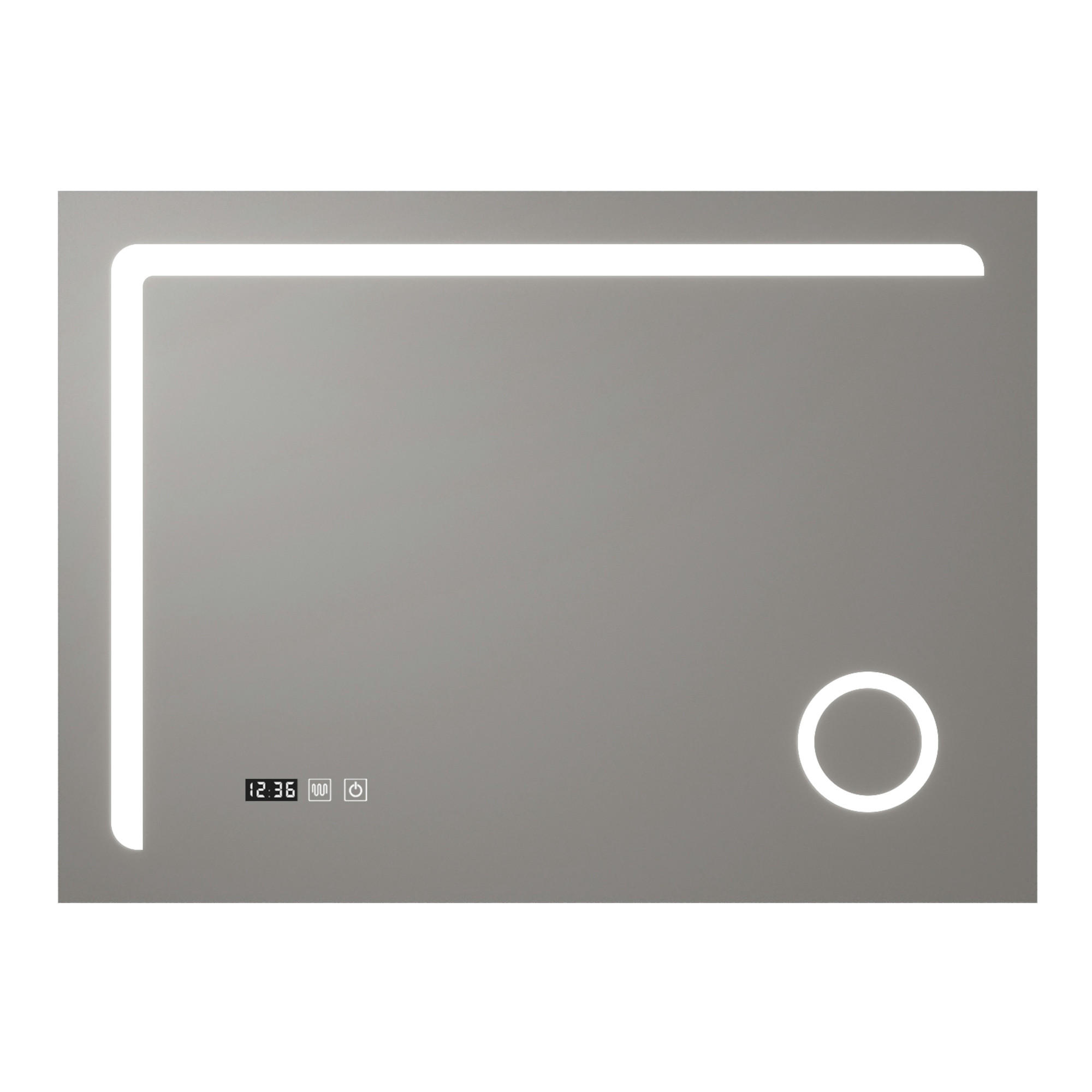 BADEZIMMERSPIEGEL Chambave - Silberfarben, Glas/Metall (100/70/3cm) - pro.tec