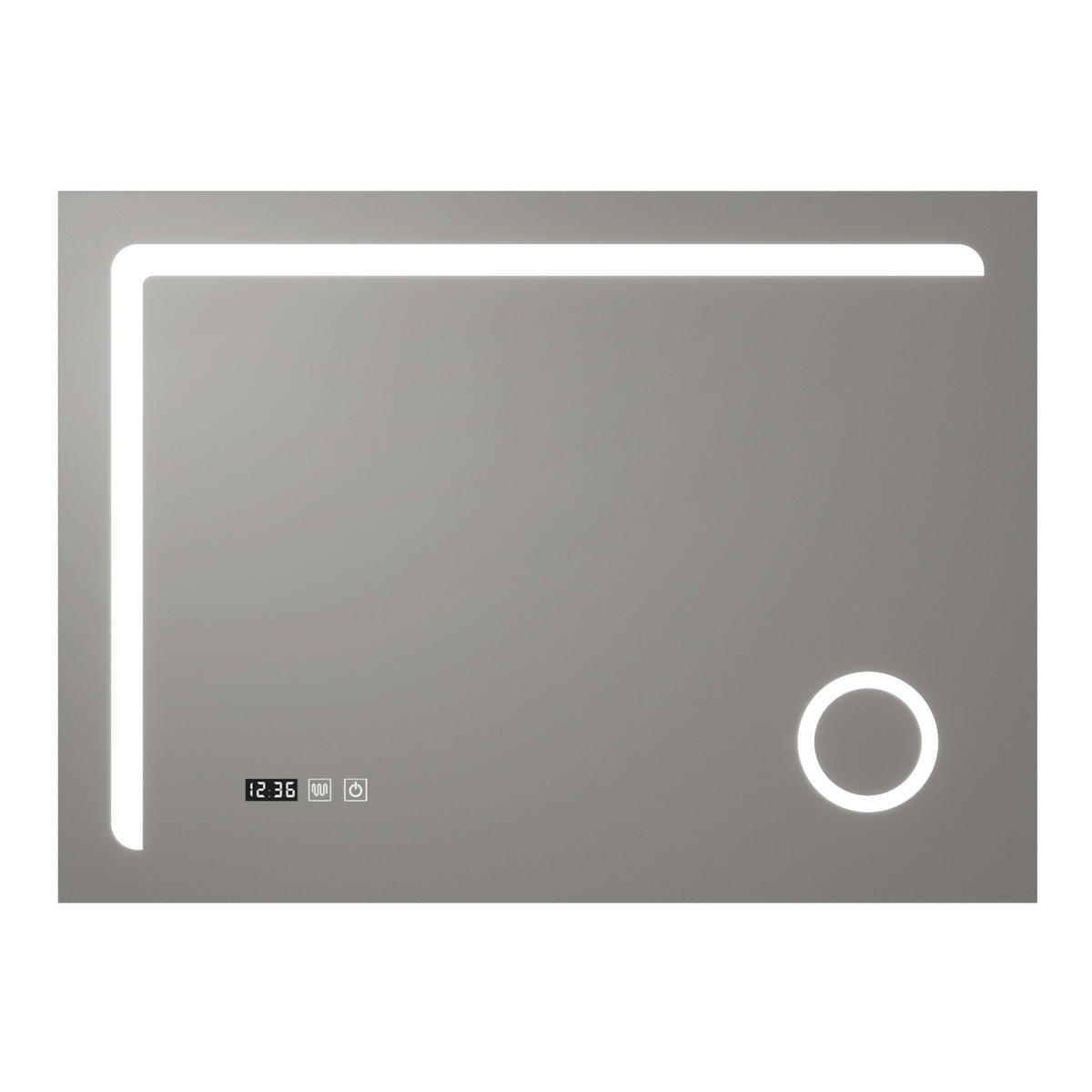 BADEZIMMERSPIEGEL Chambave - Silberfarben, Glas/Metall (100/70/3cm) - pro.tec