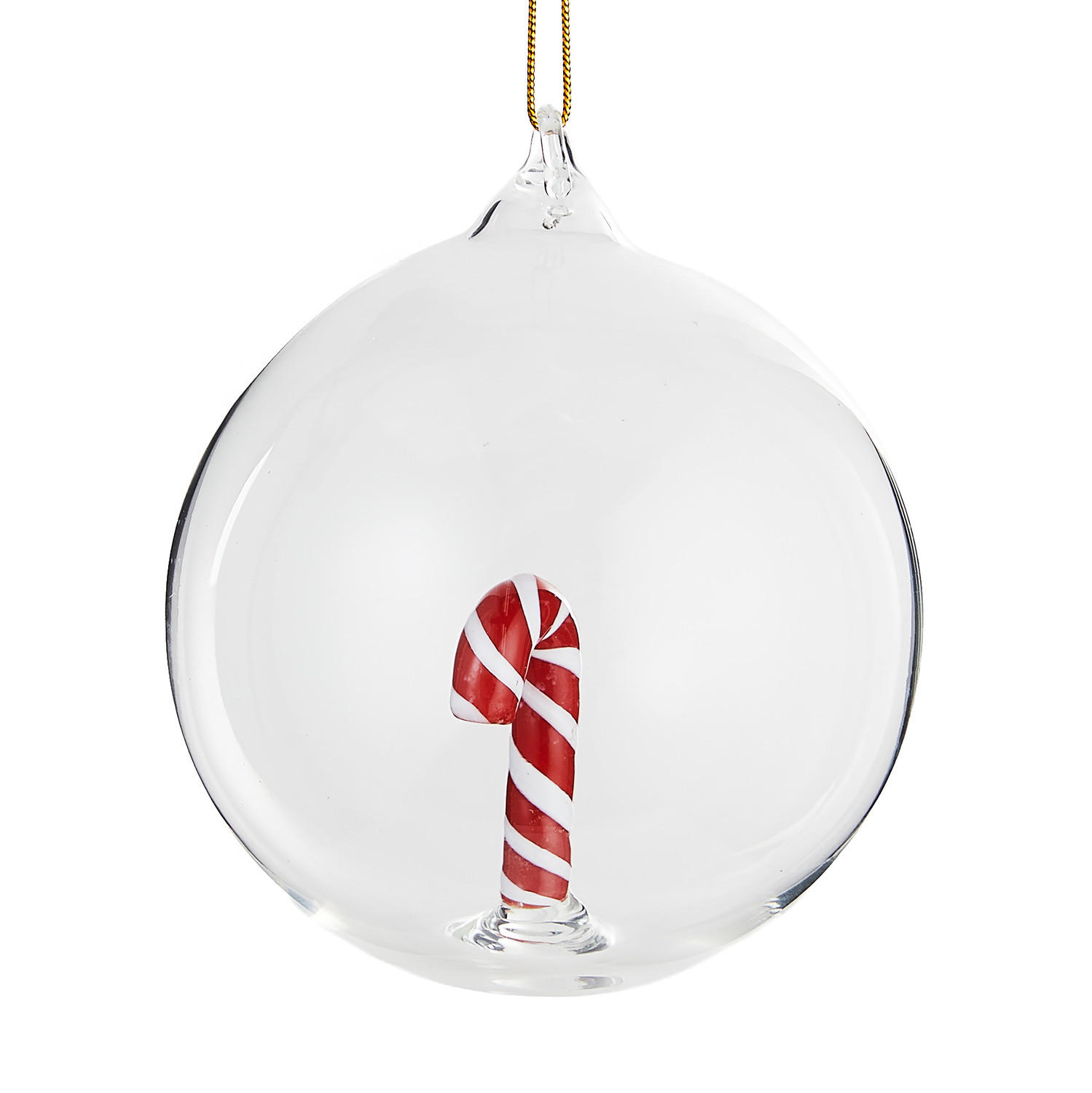 CHRISTBAUMKUGEL Hang On Candy Cane - Transparent, Glas (8/8/9cm) - Butlers