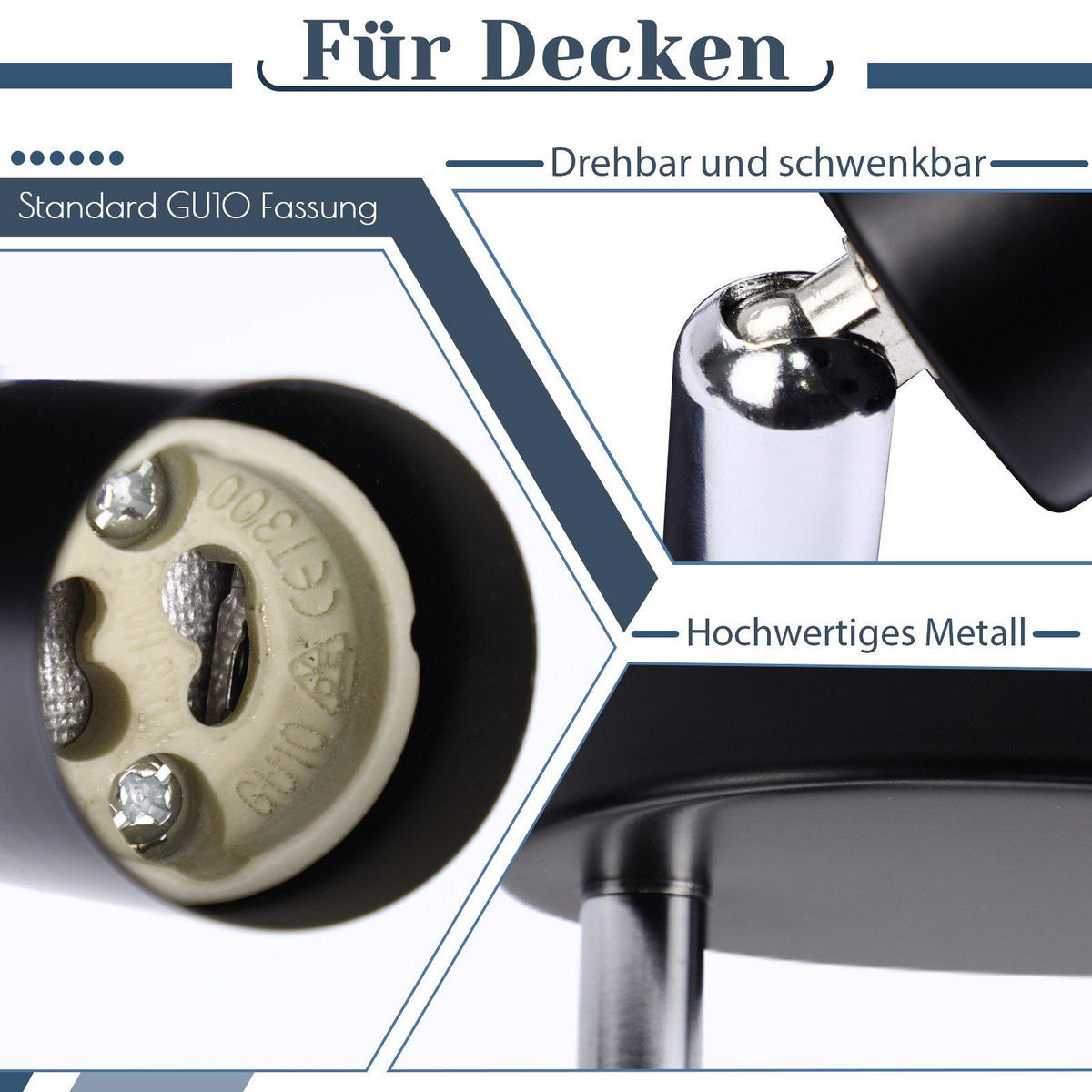 STRAHLER Windsheim 2-flammig 12/12/10.4 cm - Schwarz, Metall (12/12/10.4cm) - Nettlife