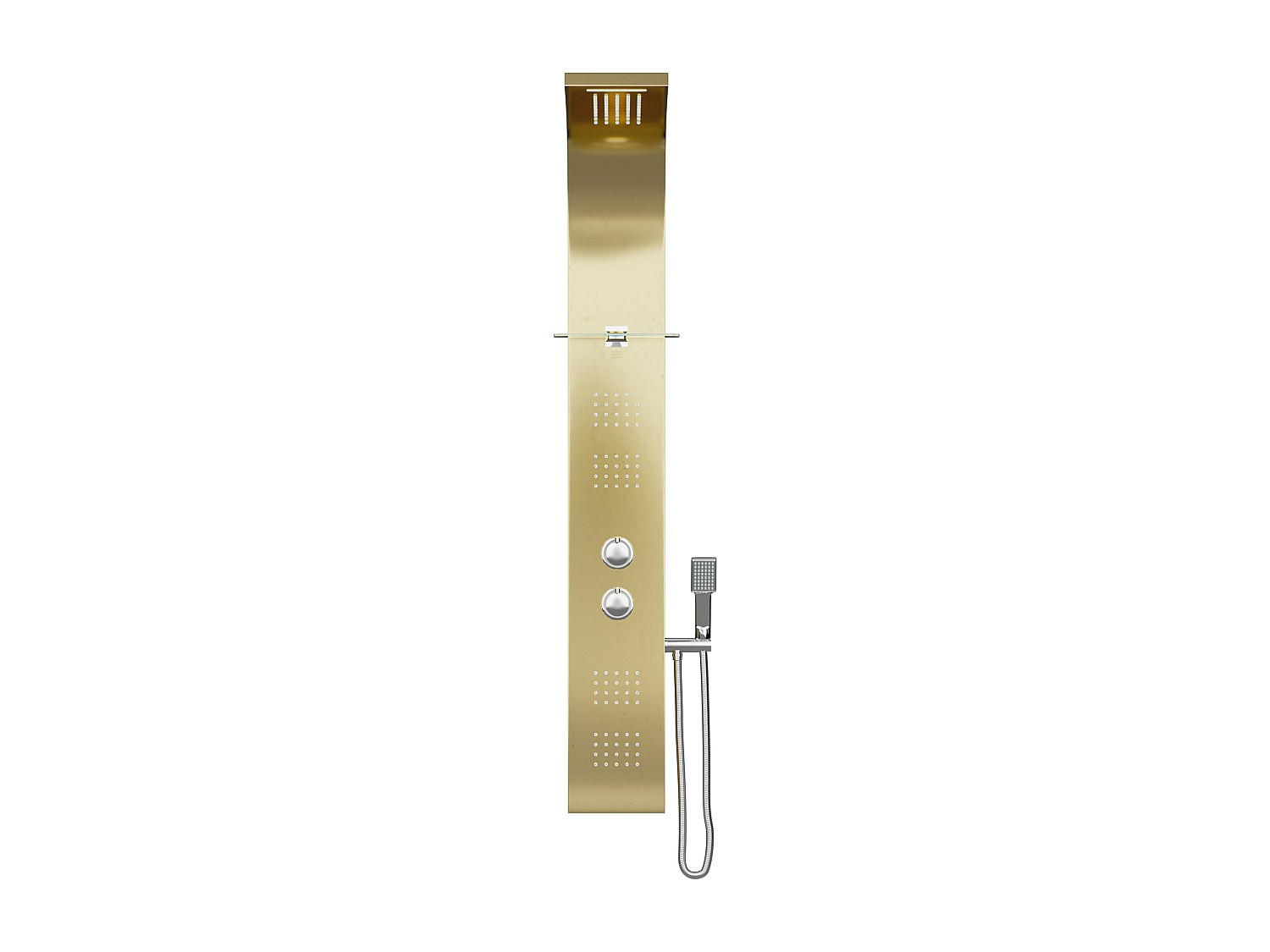 DUSCHSÄULE - 20 cm x 45 cm - metall - goldfarben Josta - Goldfarben, Metall (20/150/45cm) - Vente-Unique