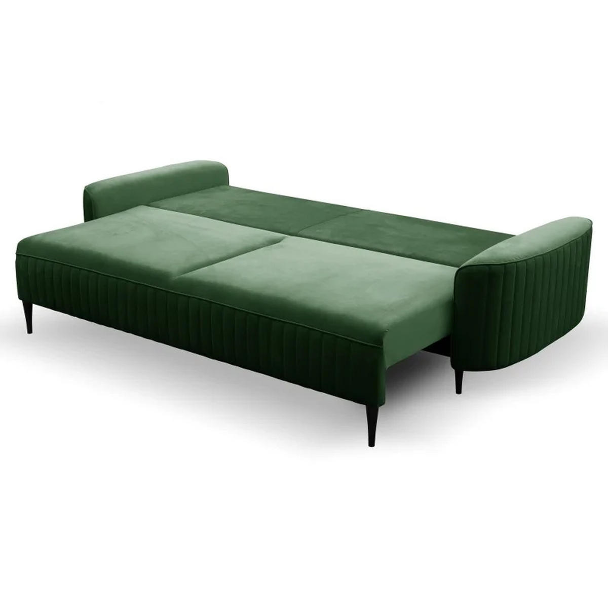 SCHLAFSOFA ANES, Sofa mit Schlaffunktion und Bettkasten, Farbe: Grün, Velourstoff - Grün, Textil (244/92/102cm) - Sepro Meble