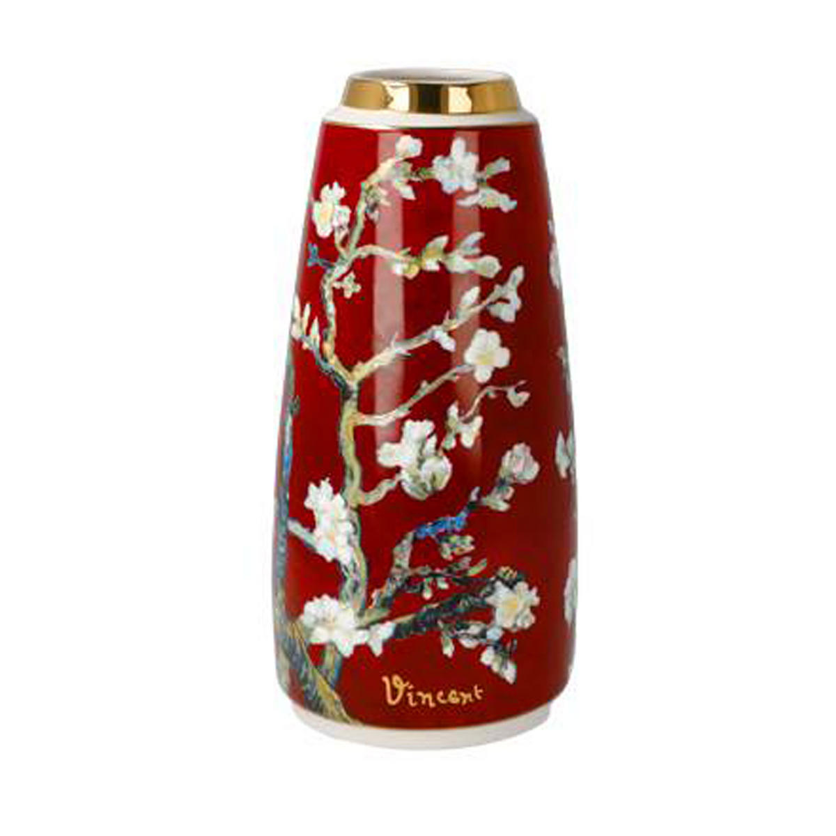 VASE Vincent van Gogh - Mandelbaum rot, Porzellan, H 18.5 cm - Multicolor, Keramik (18.5cm) - Goebel