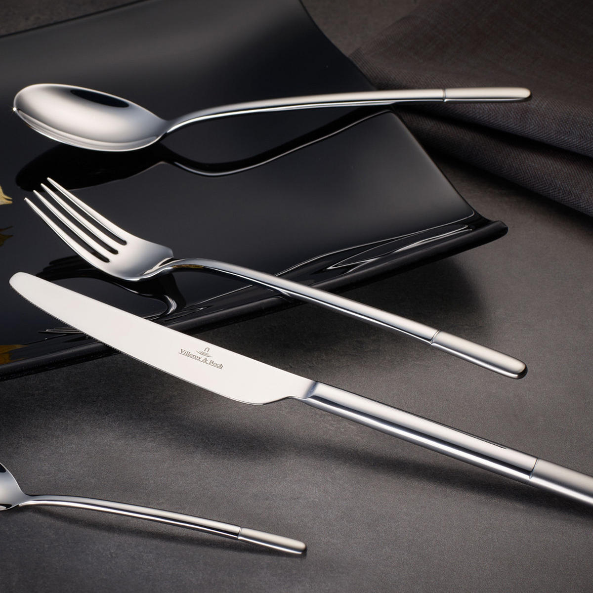 TAFELBESTECK Ella silber 30er Set - Silberfarben, Metall - Villeroy & Boch