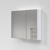 SPIEGELSCHRANK mit Ablagefächern und Rückwand-Stauraum mattweiß 65/80/14,5 cm - Weiß, Glas (80/65/15cm) - EMKE