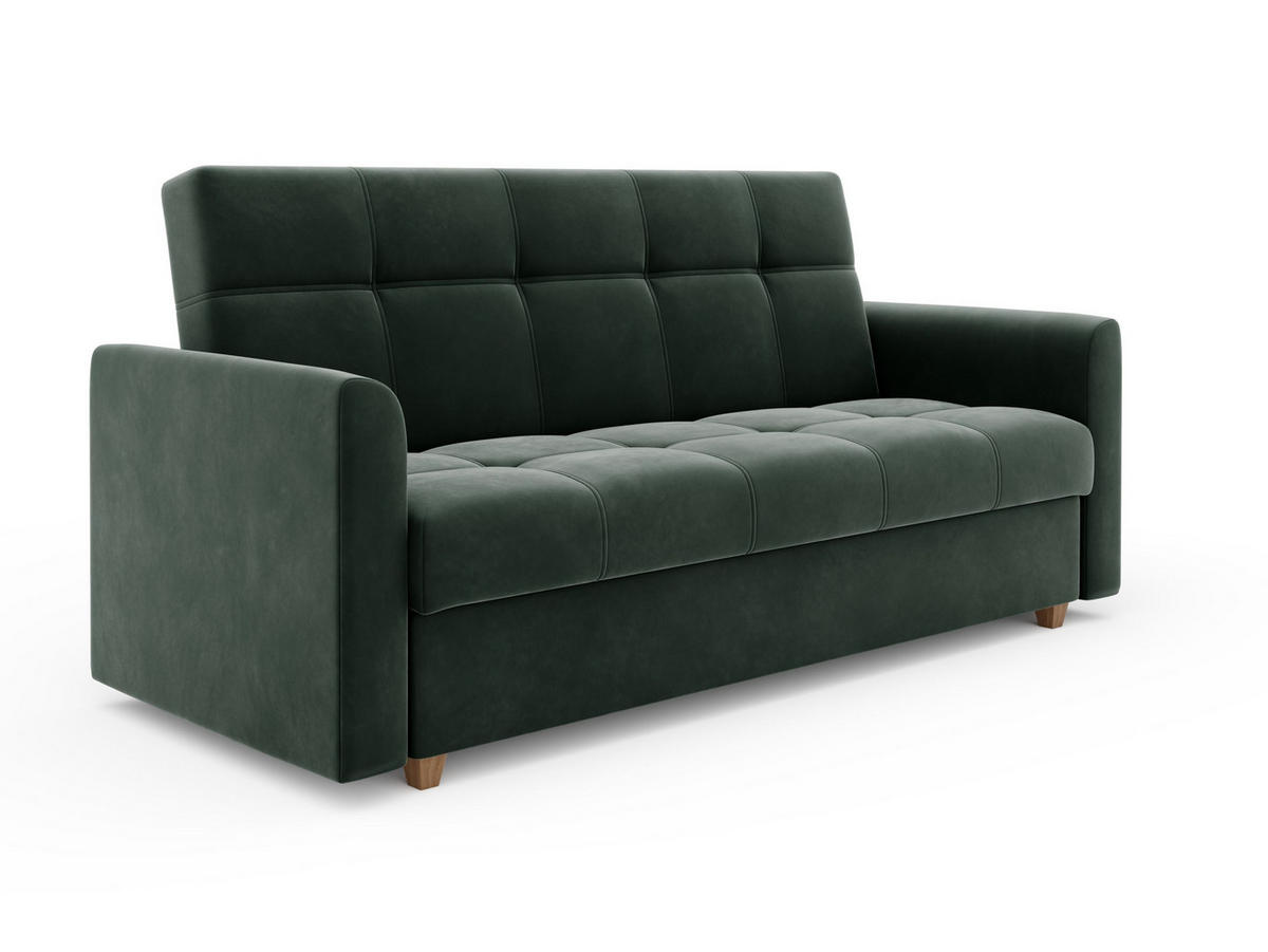 SOFA LENTO mit Schlaffunktion ITAKA 27 mit Stauraum - Grau, Textil (87/95/216cm) - Bedante