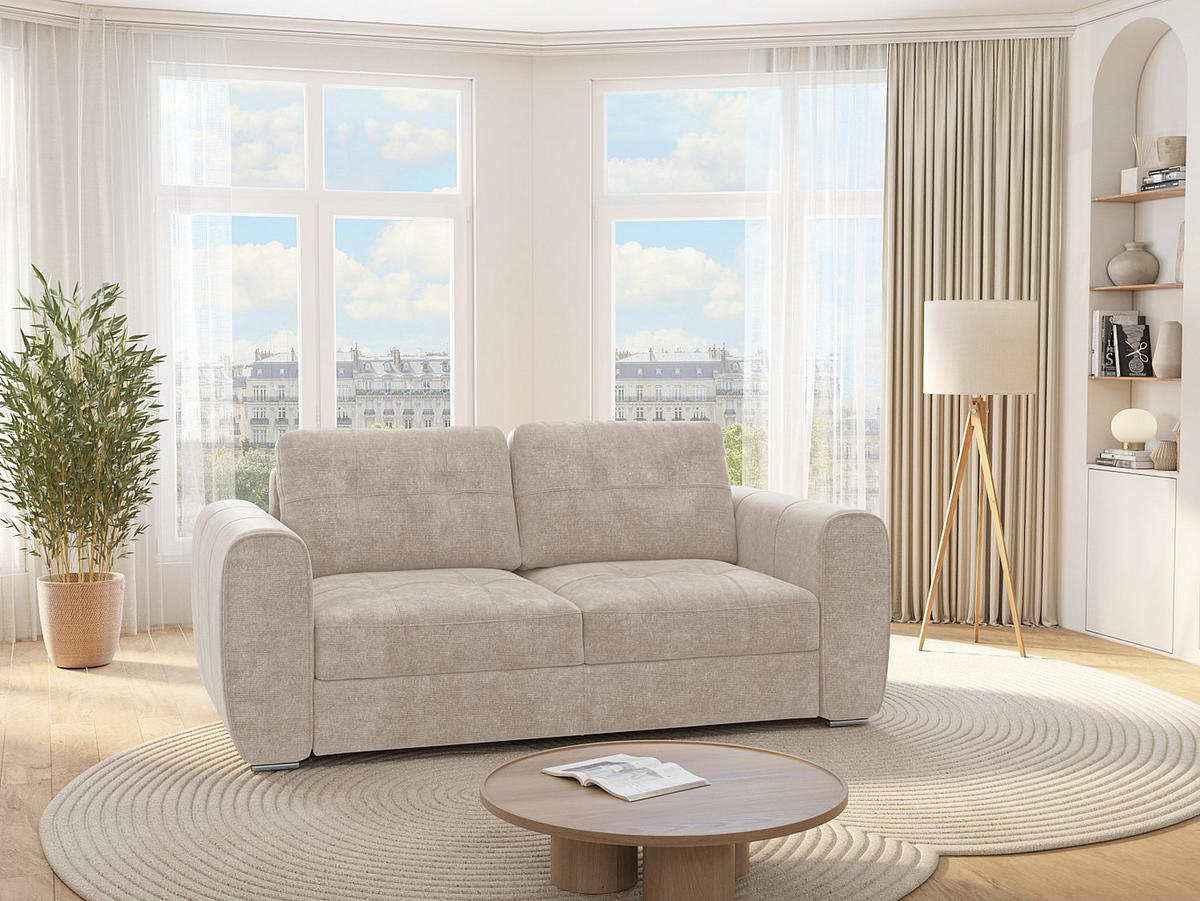 SCHLAFSOFA - 3 Personen - Stoff - Beige - - Beige, Textil (200/92/223cm) - Vente-Unique