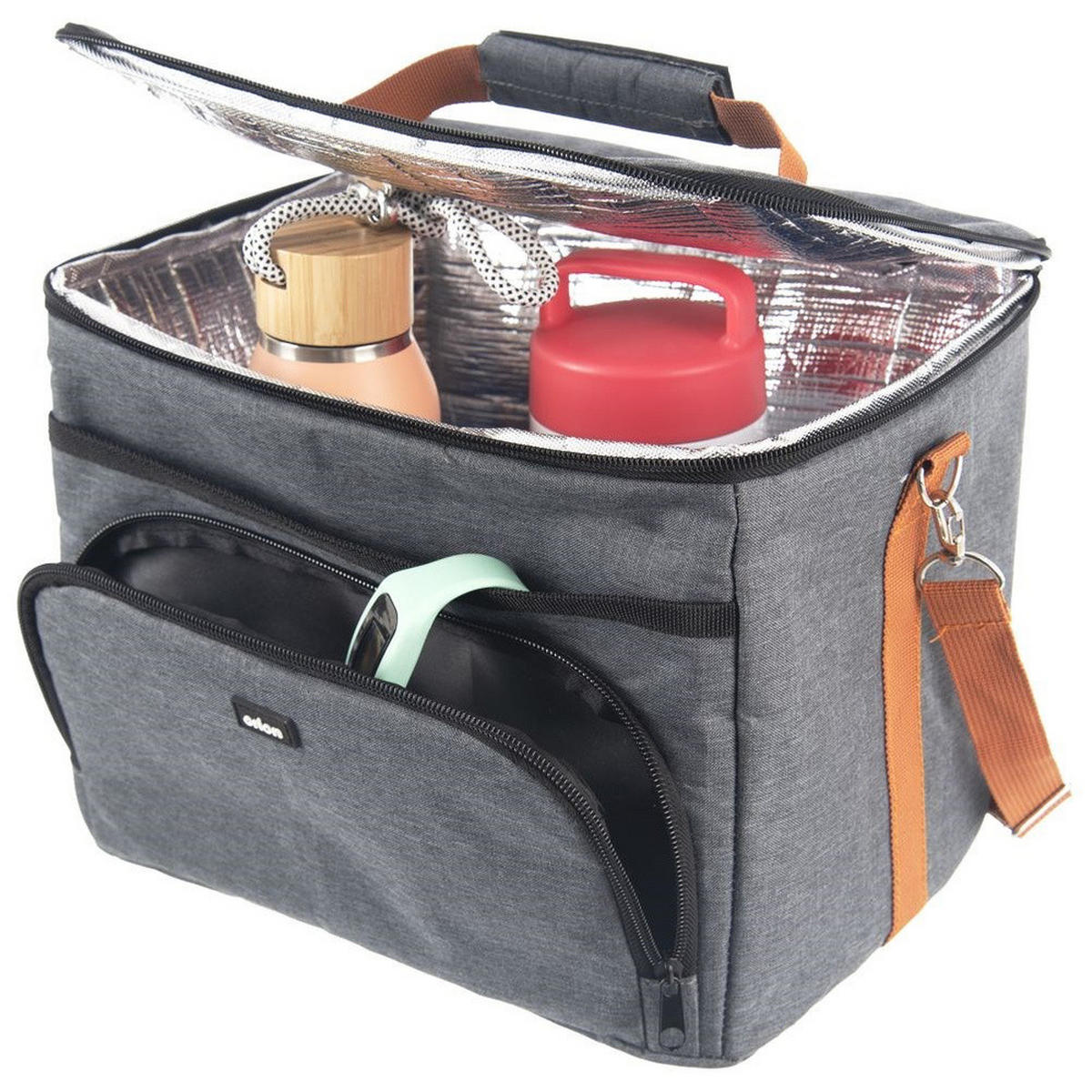 THERMOTASCHE isoliert 11 l Grau - Grau, Textil (23.5/22/31.5cm) - Orion 