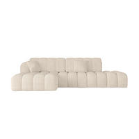 ECKSOFA mit Schlaffunktion Ottomane Links OLEA-L2 321x164x75 Beige Cord - Schwarz/Cappuccino, Holzwerkstoff/Kunststoff (321/164cm) - ALTDECOR