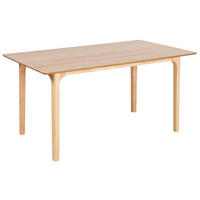 ESSTISCH Holz hellbraun 160/90 cm Delmas - Hellbraun, Holzwerkstoff (160/90/77cm) - Beliani