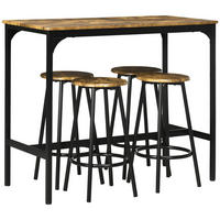 BARTISCH-SET DE-39272 110/50 cm Tisch mit 4 Hockern Rustikalbraun - Braun, Holzwerkstoff (110/89.5/50cm) - ComfortXL
