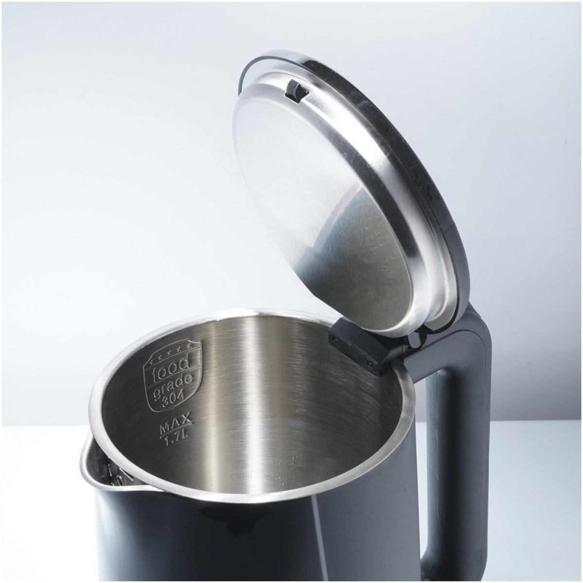 WASSERKOCHER ELEKTRISCH Schwarz 15/15/24.5 cm TS2702 - Schwarz, Metall (15/24.5/15cm) - Tiross 