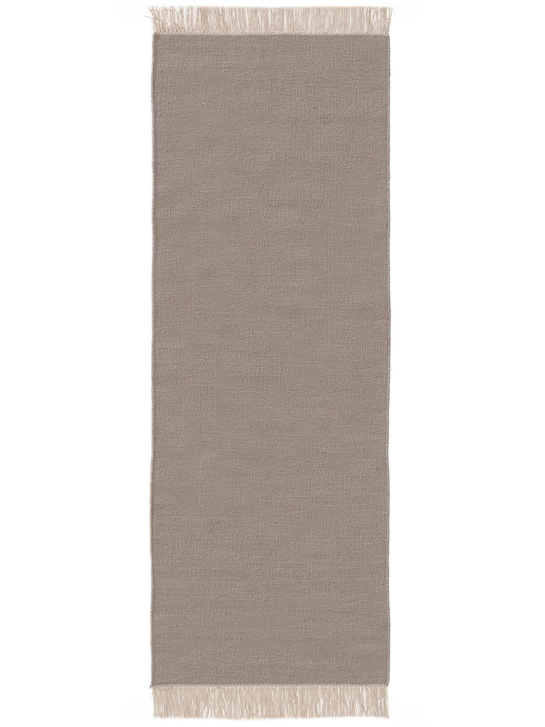 WOLLTEPPICH Liv Hellgrau 80x250 cm - Hellgrau, Textil (80/250cm) - benuta Pop