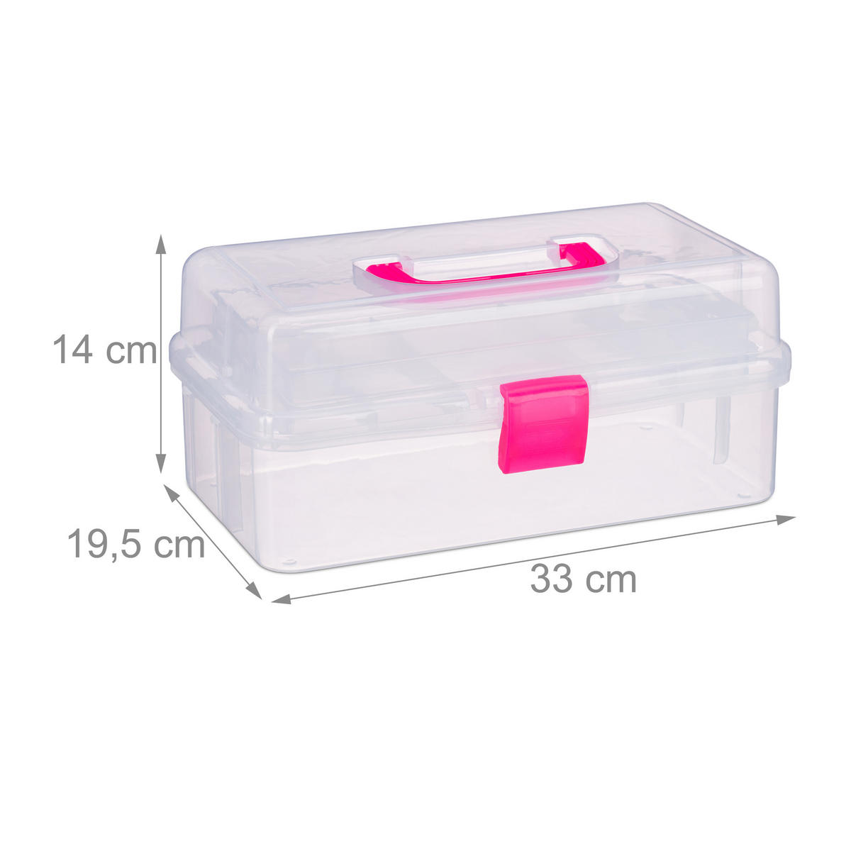 AUFBEWAHRUNGSBOX - Transparent, Kunststoff (33/14/19.5cm) - Relaxdays