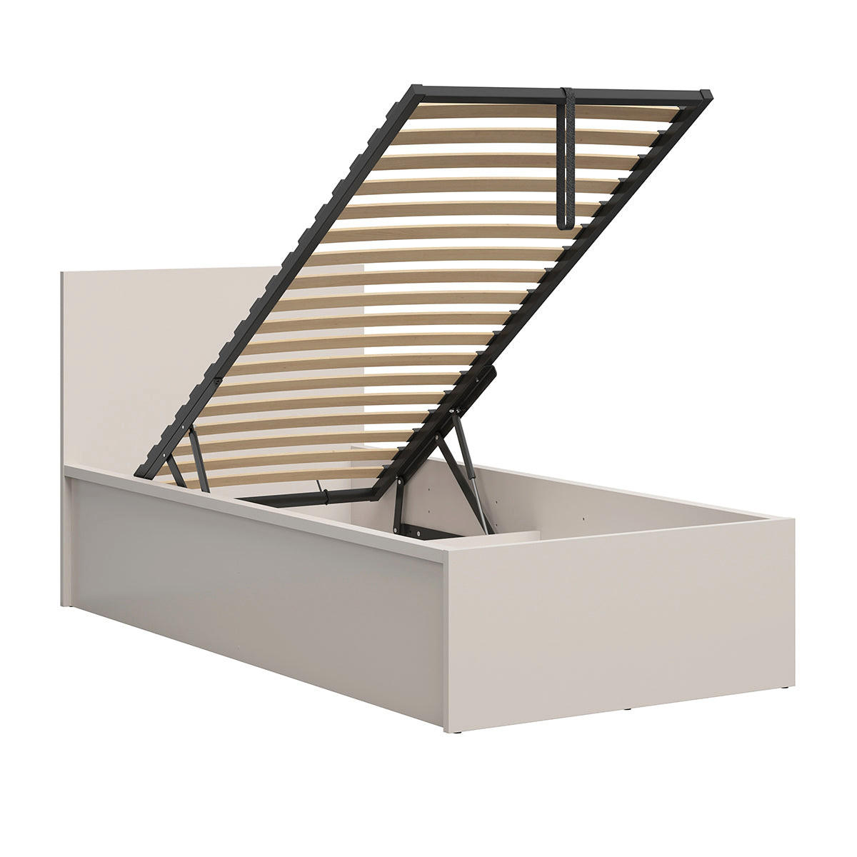 BOXSPRING POSTELJA 90/200 Edwin Kašmir - bež, leseni material (90/200cm) - Petits-meubles