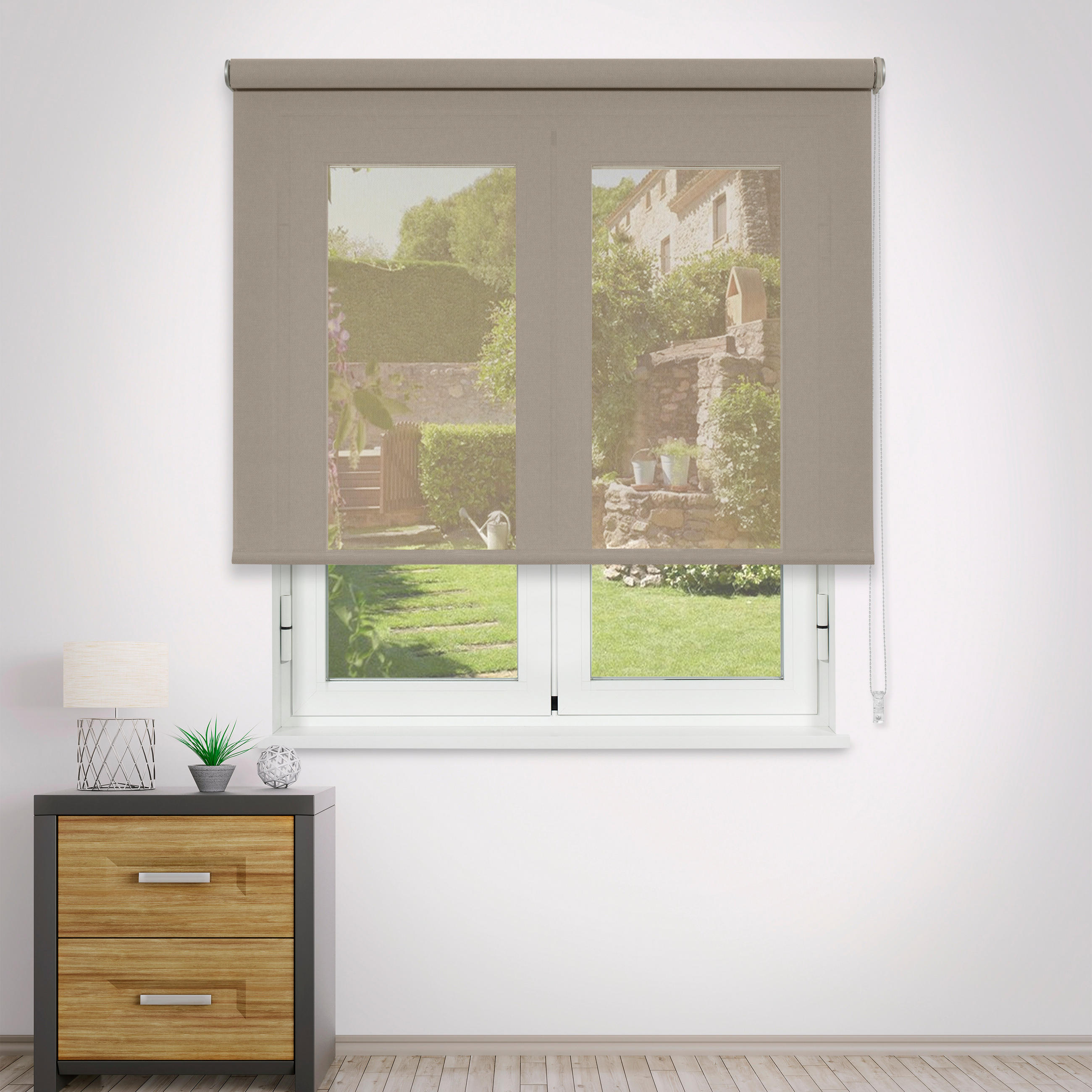 Viewtex Seitenzugrollo Beige 90x250x250 cm