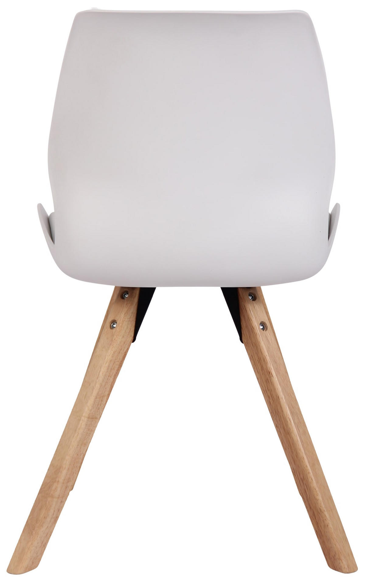 STUHL 4er Set Kunststoff weiß - Eukalyptusholzfarben/Weiß, Holz/Kunststoff (49/87.5/58cm) - CLP
