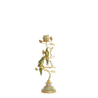 KERZENSTÄNDER Bird - Grün - 14/9/32.5 cm - Grün, Metall (9/32.5/14cm) - Light & Living