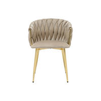 STUHL - 57 cm x 59 cm - Samt, Stoff - Beige ELEGANO - Beige, Textil (57/74/59cm) - Vente-Unique