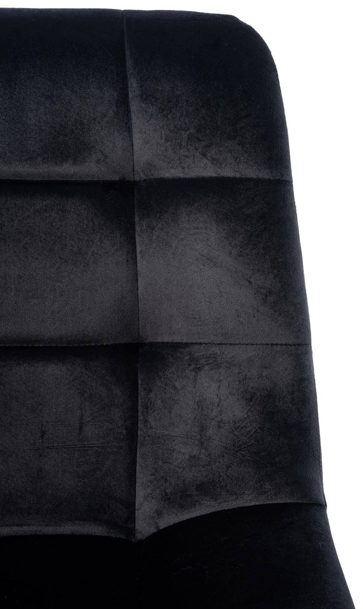 ESSZIMMERSTÜHLE 4er-Set VOUL Schwarz Samt - Schwarz, Textil/Metall (45/84/55cm) - DELUKE