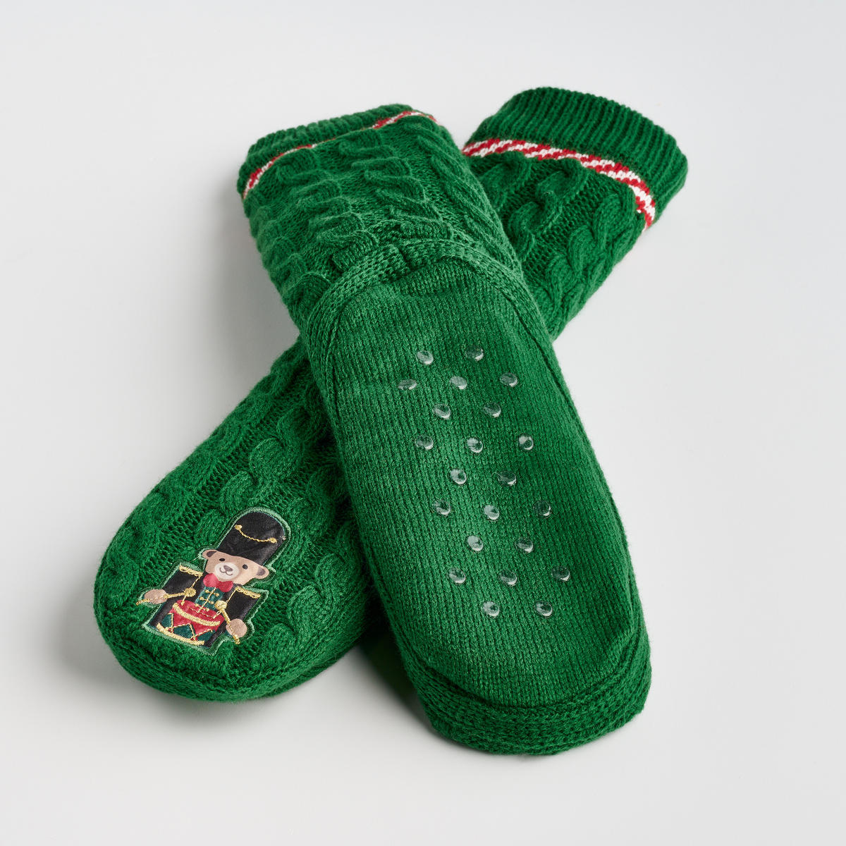 SOCKEN Nutpatcher, Grün, 11x44x5cm, Warm Christmas Weihnachtsdeko - Dunkelgrün, Textil (11/1/44.5cm) - home&you
