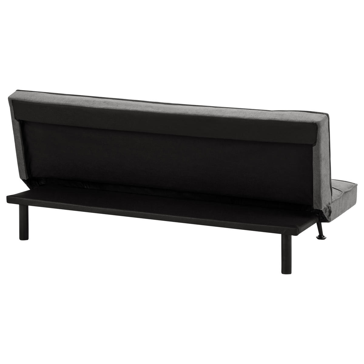 SCHLAFSOFA 168/105 cm Dunkelgrau Hasle - Dunkelgrau/Schwarz, Textil (168/75/88cm) - Beliani