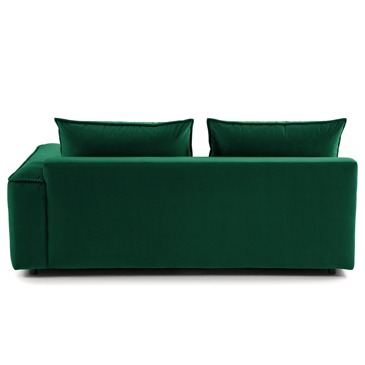 2,5-SITZER SOFA - modular - Dunkelgrün/Schwarz, Holz/Kunststoff (189/80/99cm) - home24