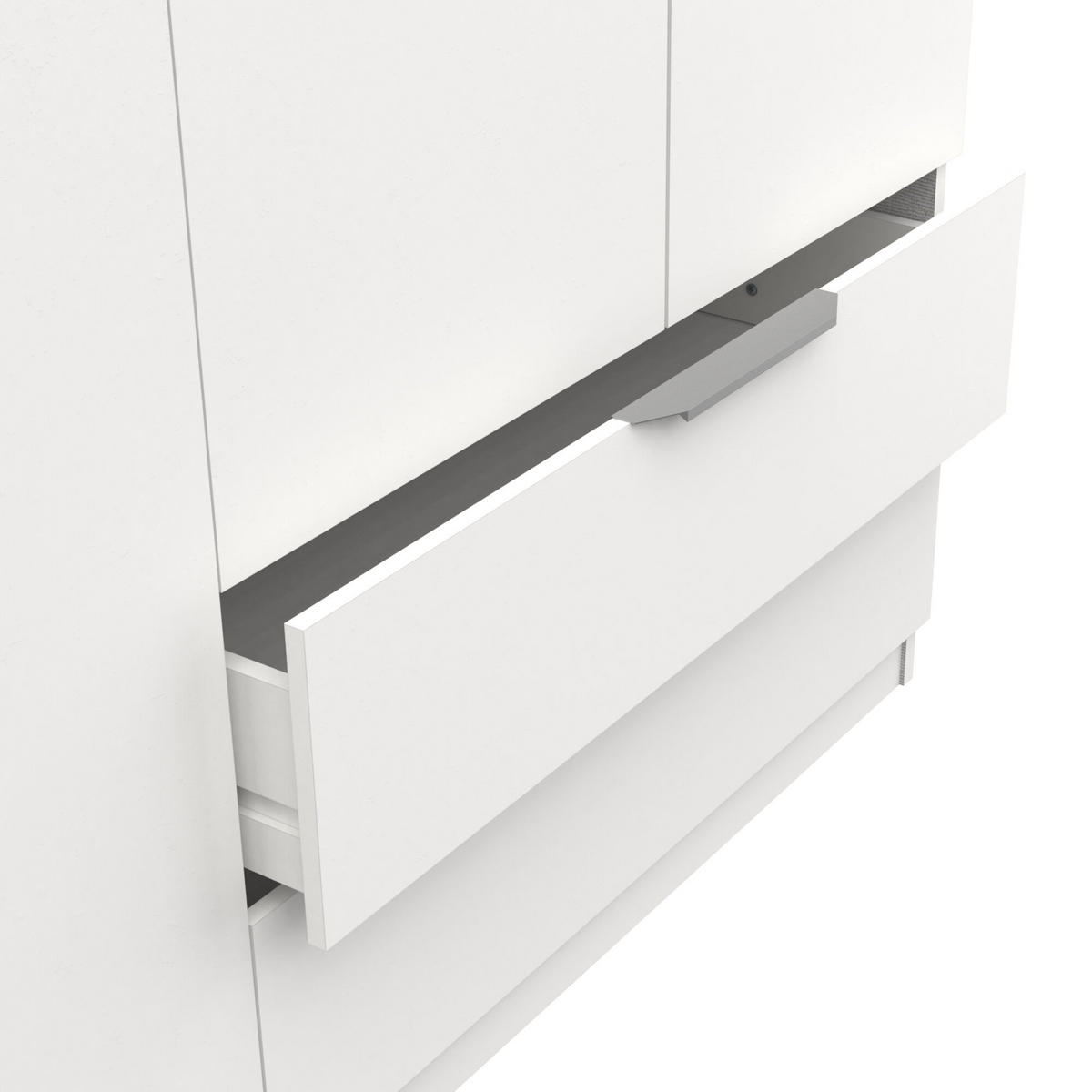 SCHRANK, 8 Türen - GHOST - Weiß - 157,3 x 51,1 x 203 cm - Weiß, Holz (51.1/203/157.3cm) - Demeyere