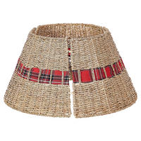 WEIHNACHTSBAUMKRAGEN 27 cm Beige Marche - Beige, Naturmaterialen (27cm) - Beliani