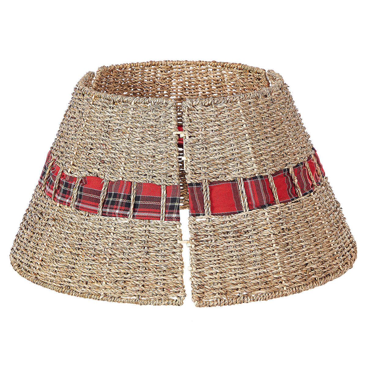 WEIHNACHTSBAUMKRAGEN 27 cm Beige Marche - Beige, Naturmaterialen (27cm) - Beliani