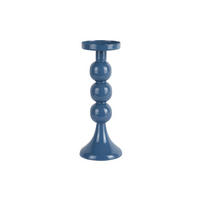 KERZENHALTER Funky Blau 8.5/8.5/23 cm - Blau, Metall (8.5/23/8.5cm) - Present Time