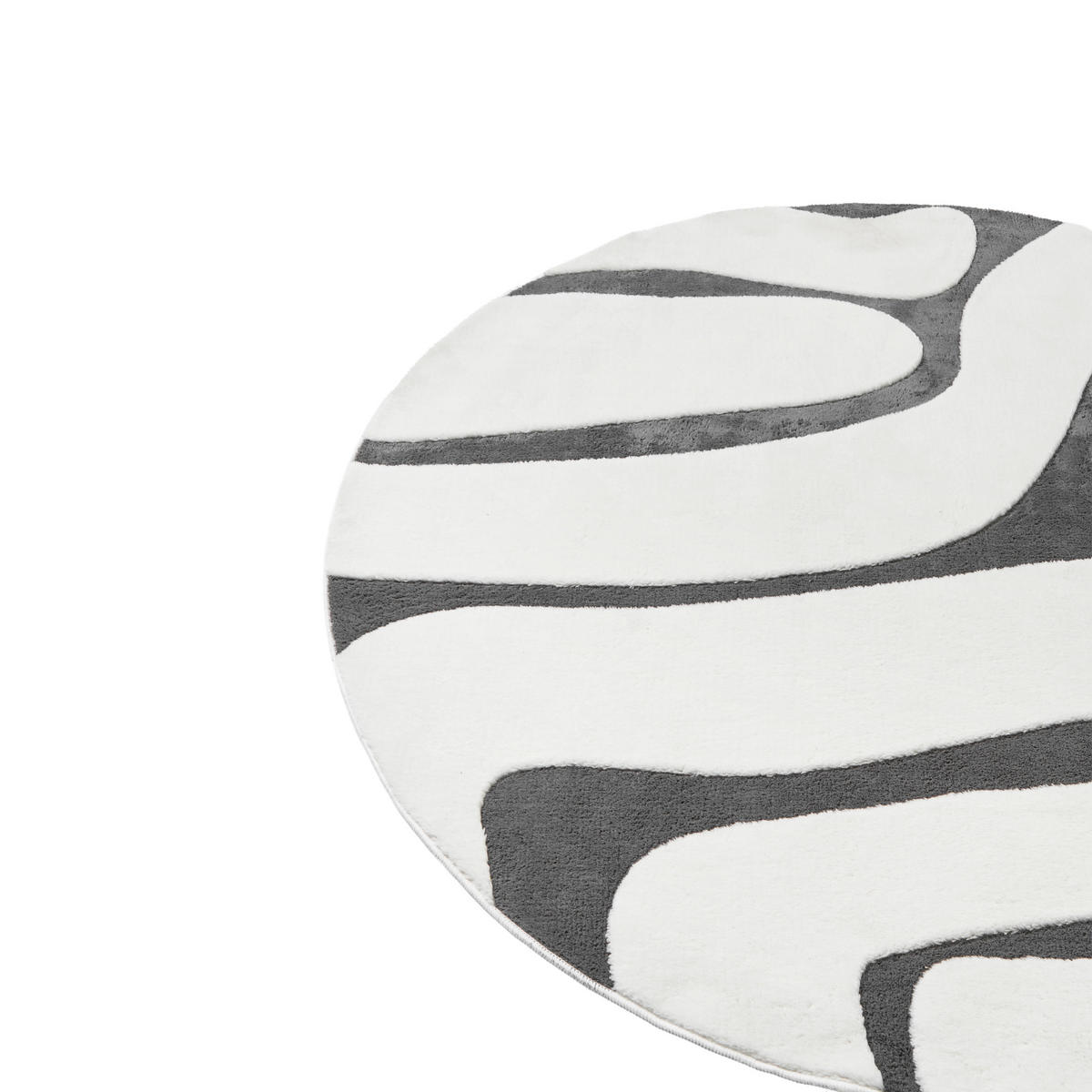 KOBEREC Šedý/Bílý 160 cm Hartz - šedá/krémová, textil (160/160cm) - Beliani