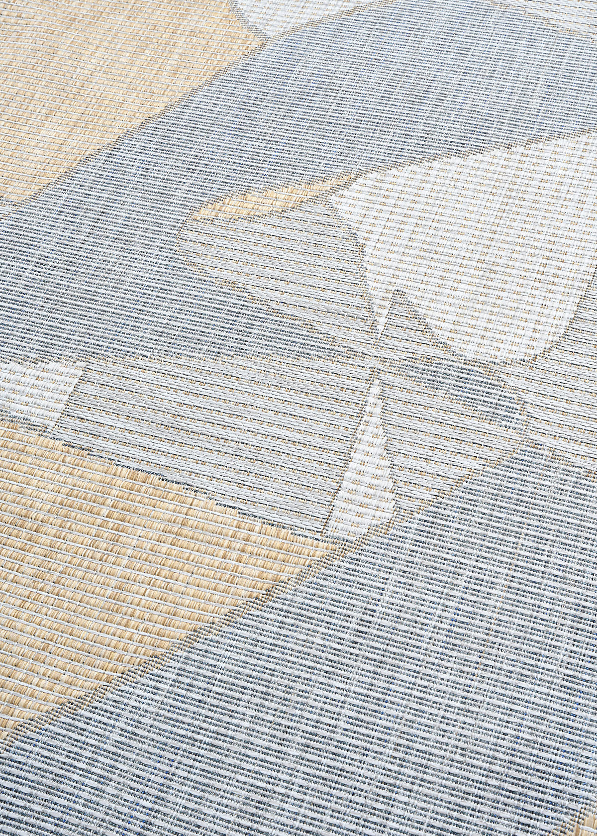TAPISO YUCANA Grau Outdoor Teppich Flachgewebe 80/150 cm - Grau, Textil (80/150cm) - Tapiso