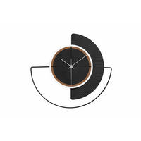 WANDUHR Design Schwarz 54,5/50 cm - Schwarz, Holzwerkstoff/Metall (1.8/50/1cm) - ONZENO