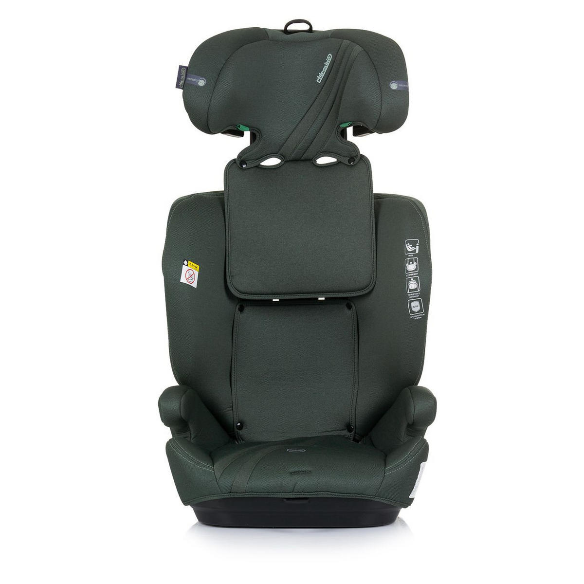 KINDERSITZ Icon i-Size (76-150cm) grün Gruppe 1/2/3 Isofix verstellbar - Grün, Kunststoff (44/61/45cm) - Chipolino