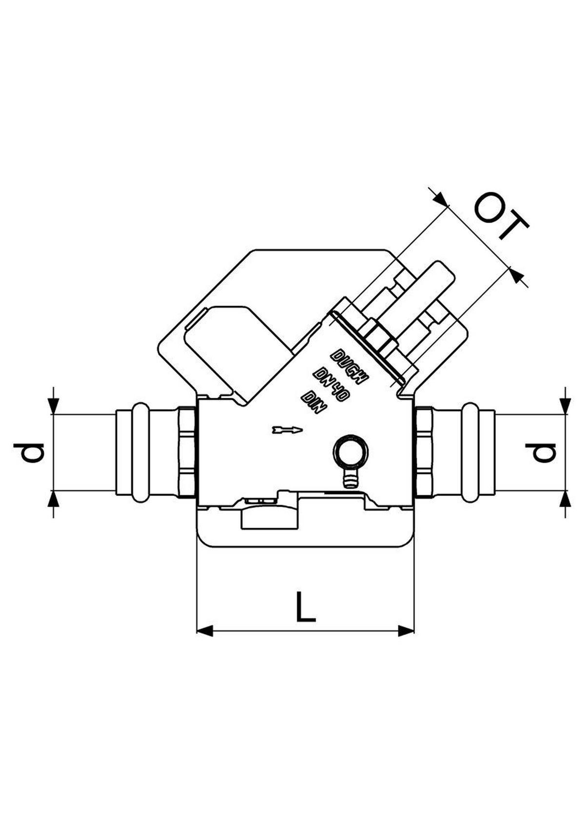 RUECKFLUSSVERHINDERER,M. ENTL. PRESSANSCH.IG,M.DS,DN40,PR42,DVGW - Schwarz, Metall (10/18/30cm) - Schlösser Armaturen